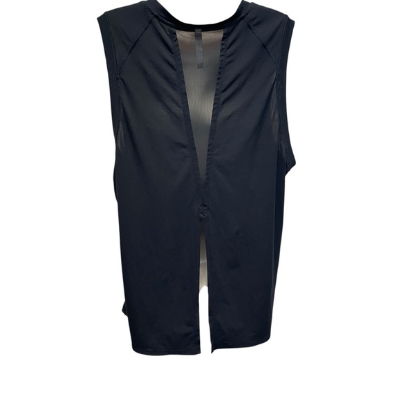 Fabletics women’s activewear tank top split back black size XL yoga running - Picture 2 of 5